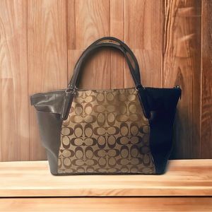 Coach Brown Signature AVA II Tote Shoulder bag Hand bag Purse Signature Mahogany